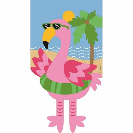 NUNC PATIO SUPPLIES Flamingo Polyester Garden Flag NU3457964